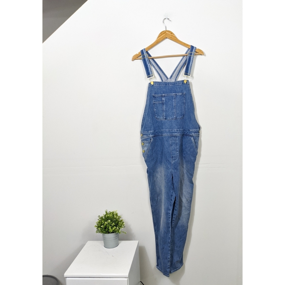 Frame Le Garcon Crop Denim Overalls Islet NWT